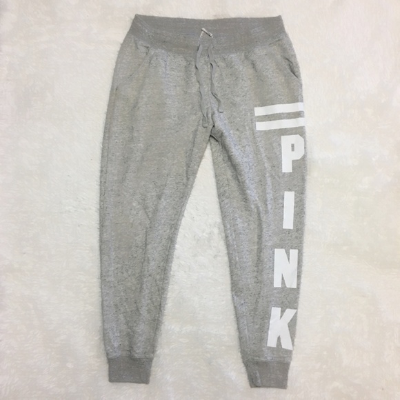 PINK Victoria's Secret Pants - PINK Victoria's Secret Gray Joggers
